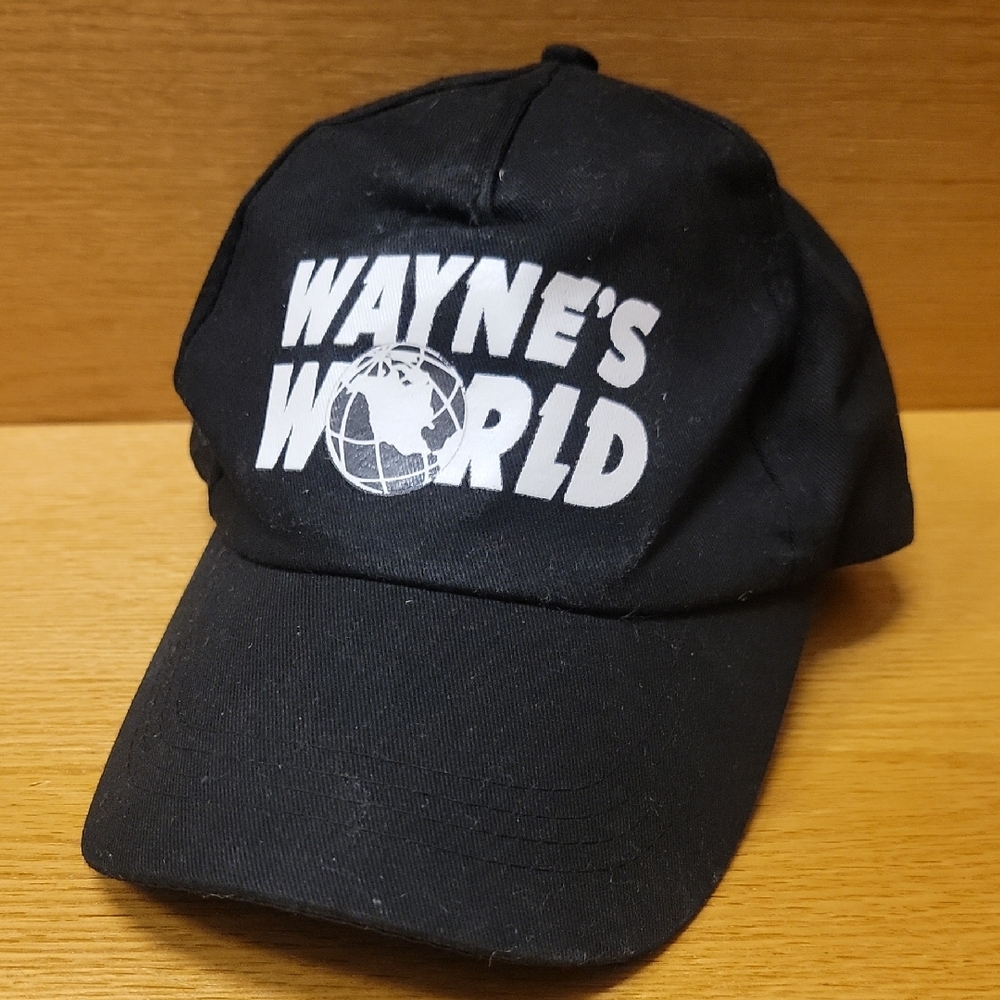 Wayne's World Black Hat Baseball Cap, Cult Classic 90s Movie Hat, Waynes World